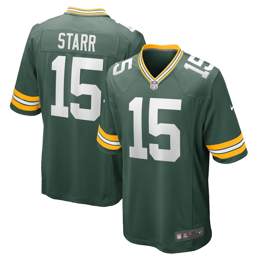 Men Green Bay Packers 15 Bart Starr Nike Green Retired Player Game NFL Jersey